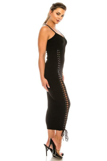 Double-Corseted Detailing Dress - Paelyn Boutique